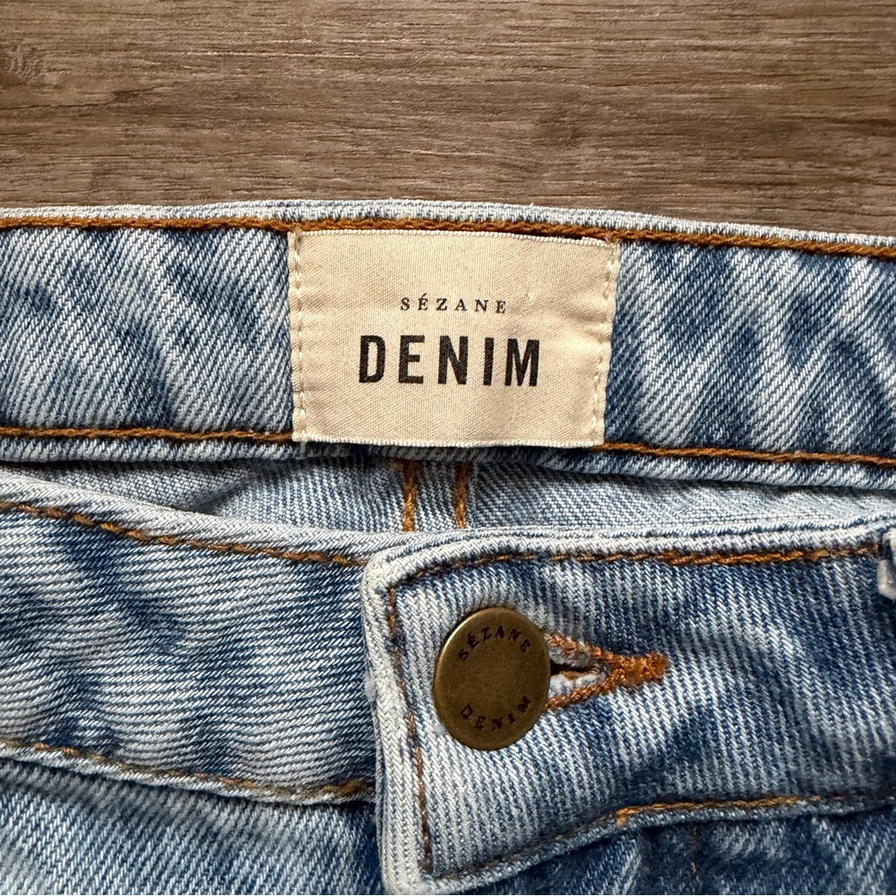 Sezane Light Wash Denim Jeans - Picture 2 of 7